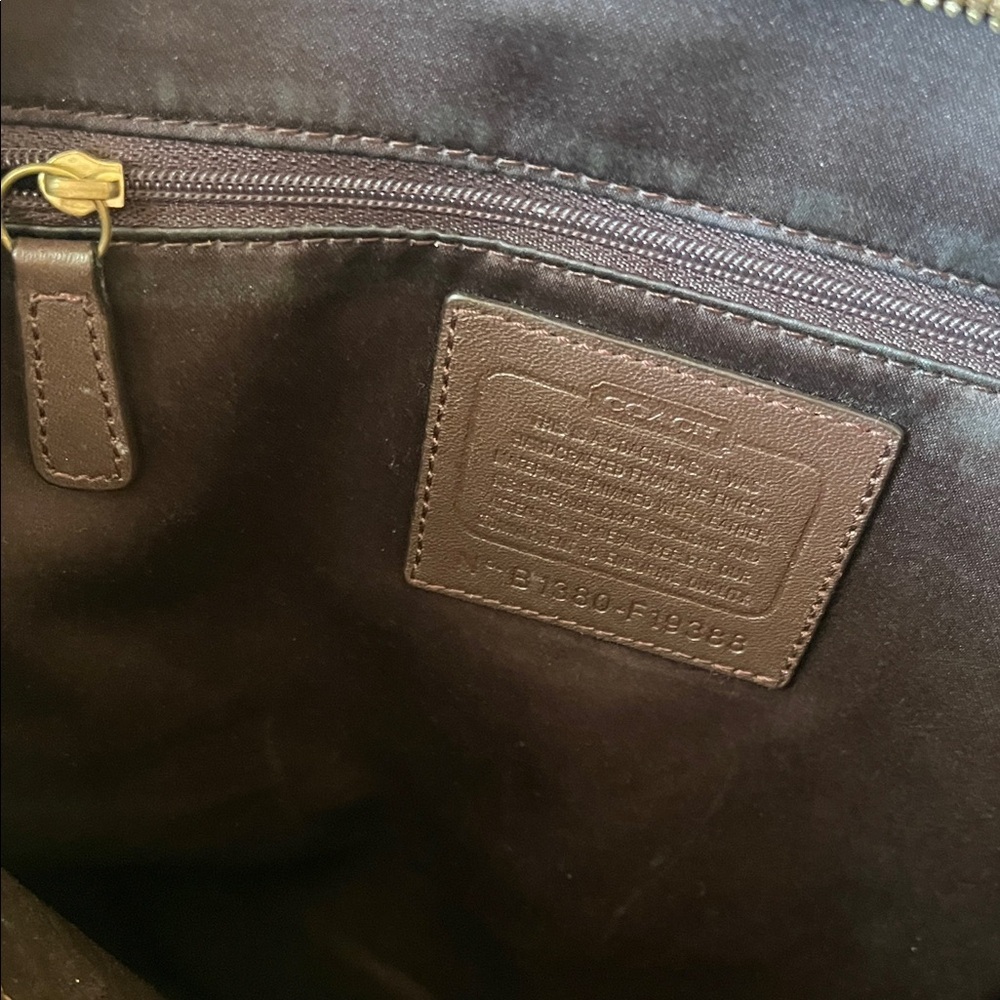 Coach Tan and dark brown Signature Tote - Picture 3 of 13